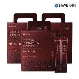 Seoul Yaksasin Hyup 하루 한포 홍삼정스틱 100포 3세트 (선물세트) 1 Day 1 Pack Red Ginseng Extract Stick 100 Packs 3 Sets (Gift Set)