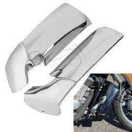 Unbranded Chrome Left Right Radiator Side Cover Panel Shroud For Harley V-Rod VRSCF 09-17