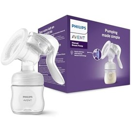 Philips Avent - Extractor de leche manual sin BPA (modelo SCF43001), blanco, transparente