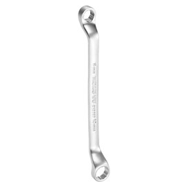 HARFINGTON Offset Extra Long Box End Wrench 8 x 10 mm Metric 12 Point 75 Degree Offset Double End Box Ratcheting Wrench Carbon Steel Polished Long Spanner Tools