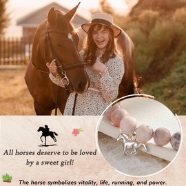 FYUKISS Horse Gifts for Girls, Horse Stuff for Girls, Horse Girls Jewelry Bracelet, Chrismas Birthday Gifts for Teen Girls Women