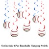 Red and Blue Baseball Themed Party Decorations Banner