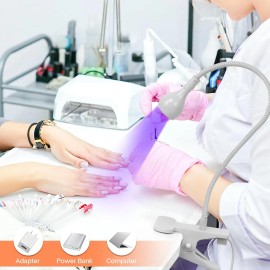 Lámpara Uv L e d Portátil Profesional Waikil Con Clip Lampara Para Uñas Acrilicas Secar Uñas Y Esmalte En Gel