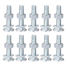 sourcing map 5/16-18 x 1-1/2" Square Neck Carriage Bolts with Nuts & Washers, Carbon Steel Coach Bolt Screws 10 Set