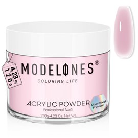Modelones Acrylic Powder, 4.23oz Upgraded Medium Pink Nail Acrylic Powder for Nail Art 3D Carving French Nails Extensions, Non-Yellowing, Gifts for Women