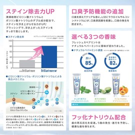 Brilliant More Whitening Double Natural Peppermint 3.2 oz (90 g) 3 Bottles [Brilliant more w] Dental Exclusive Whitening