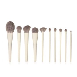 Juego de Brochas de Maquillaje de Fibras Sintéticas, Kit de Brochas Suaves y Cosméticas Portátiles Multifuncionales Profesionales, Correctores en Polvo para Base, Sombras de