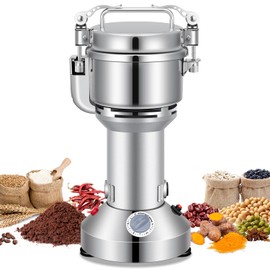 LEEVOT Grain Mill 300g Commercial Spice Grinder Electric 1200W Stainless Steel Pulverizer Dry Grinders for Grinding Wheat, Oats, Corn, Pepper, and Coffee Beans – Grinder for Kitchen.