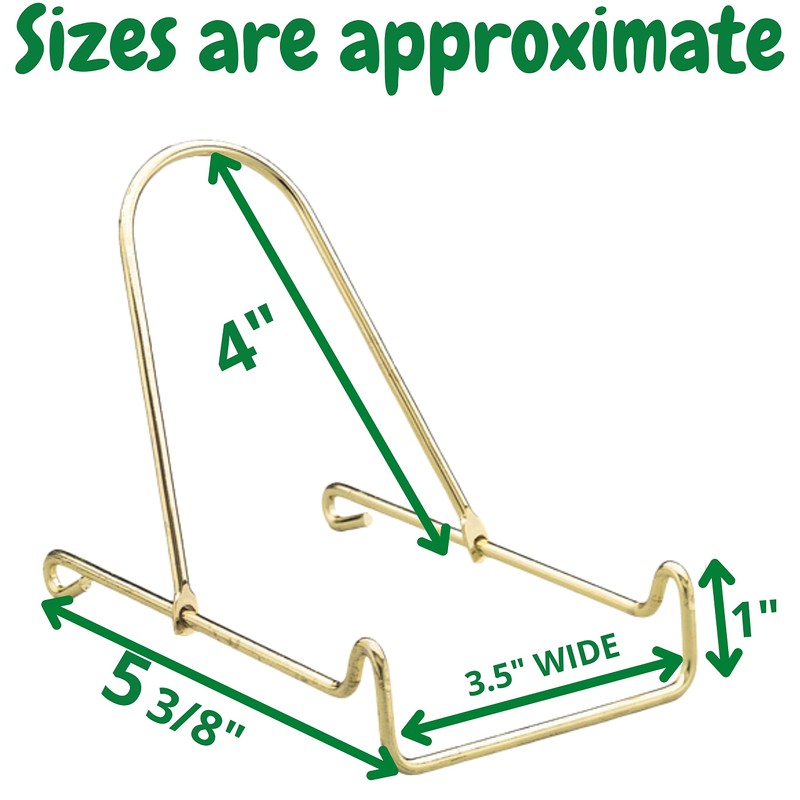 BANBERRY DESIGNS Adjustable Brass Easels - Set of 4 Sliding