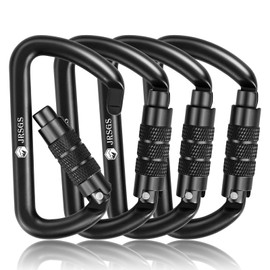 JRSGS Heavy Duty Locking Carabiner Clip 12KN Auto Locking Carabiner 7075 Aluminum Material, Lightweight and Strong, Easy to Carry, Suitable for Hiking, Hammock, Suspension, Gym, Keychain, Dog Leash.