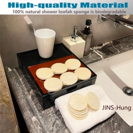 18 Pack Natural Loofah Sponge Exfoliating Face Pads - Facial Body Scrubbers Pad - When Bath Shower and Spa - Loofa Sponges Scrub - Bulk Loofahs Scrubber - Cleansing Skin for Women and Men