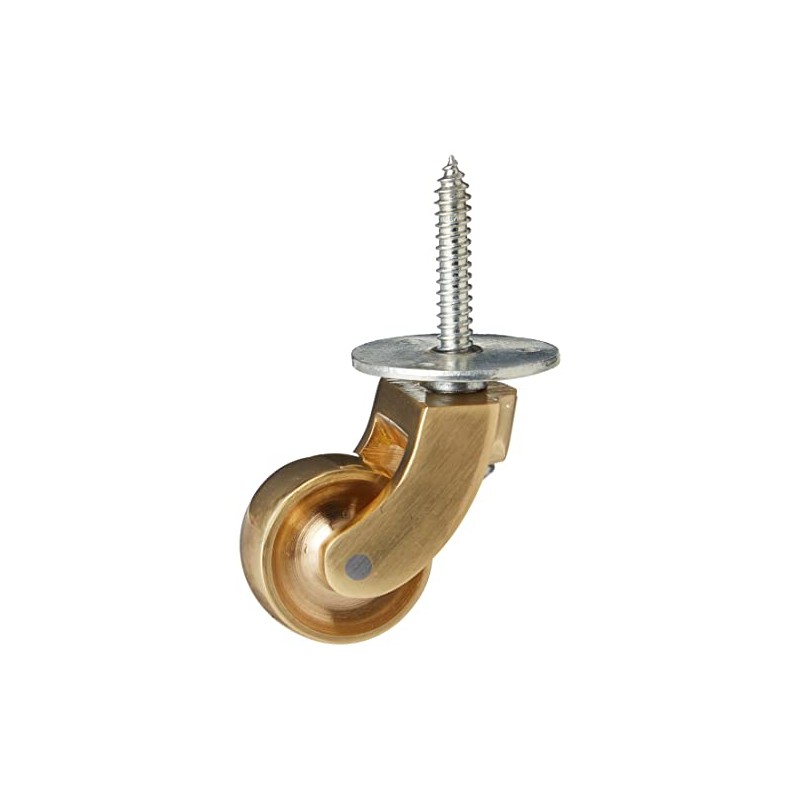 Merriway® BH01574 Brass Castor Caster Wheel, Screw In Type -