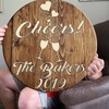 Bar Sign Customizable Cheers Wedding Toast Wedding Sign 18 Inch