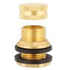 Carvedexquisitely Brass Tank Bulkhead Fitting With Plug,Double 1/2" Female NPT