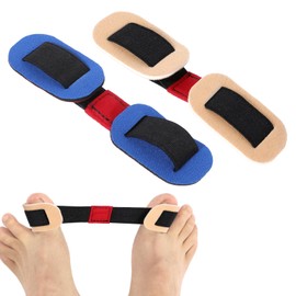 PEOVLVN 2Pcs Toe Stretcher Bunion Corrector for Women Big Toe Yoga Toes Toe Separators Toe Bands for Correct Alignment & Ease Discomfort (Blue, Skin Color)