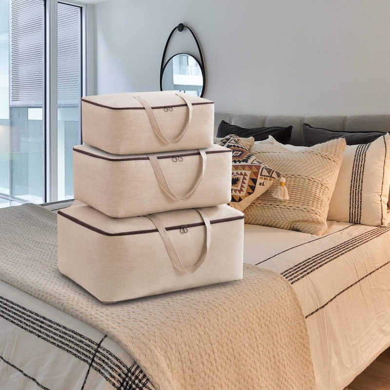 Surblue Clothes Storage Bag Organizer with Durable Handles Thick Fabric