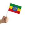 25 PCS Ethiopia Handheld Small Flag, Ethiopian Hand held Mini