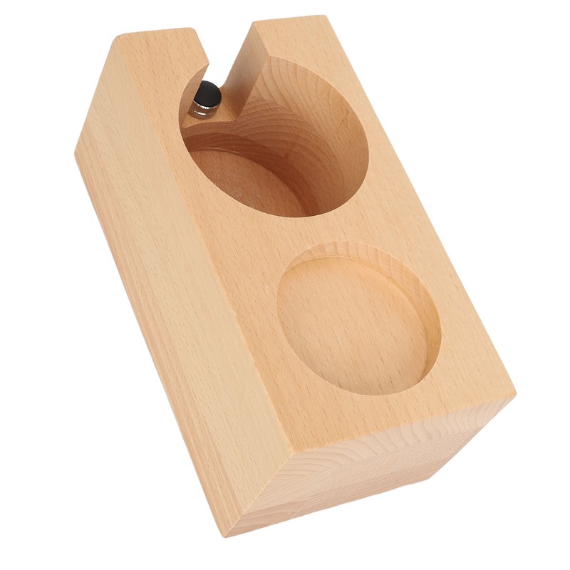 Wooden Coffee Tamper Station Stable Prevent Slip Coffee Tamper Holder