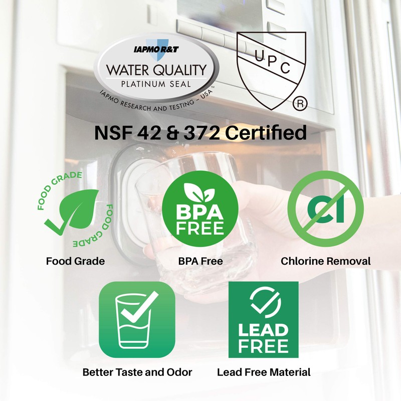 SpiroPure SP-FR200 NSF Certified Refrigerator Water Filter Replacement for WF2CB,