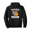 Basketball Mom Leopard Heart Pullover Hoodie