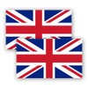 2no. Great Britain Union Jack UK Flag Vinyl Stickers -
