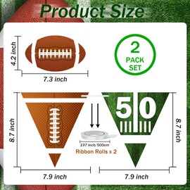Football Party Decorations Football Paper Banner Football Party Supplies Football Hanging Decorations for Birthday Party Supplies Assembled Sports Themed Home Classroom Party Decor