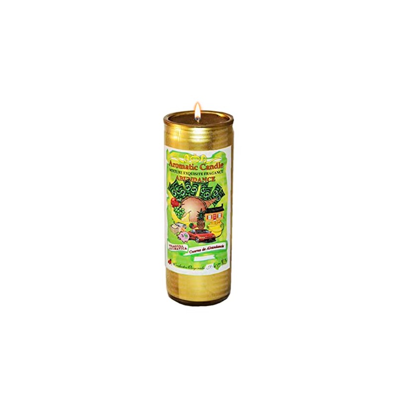 VELADORA CUERNO DE ABUNDANCIA ORO | ABUNDANCIA, PROSPERIDAD, ESTABILIDAD FINANCIERA,
