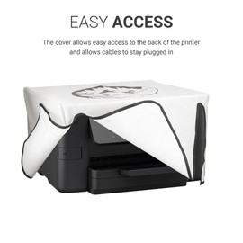 kwmobile Dust Cover Compatible with Epson Workforce Pro WF-3725DWF / 4725DWF - Printer Case - Black/White - Relax in Mountains