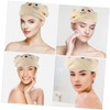 NOLITOY 5pcs Convenient Hair Wrap Fast Drying Head Towel Polyester
