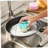 5pcs Flower Shape Sponge Brush Super Absorbent Sponges Scouring Pads