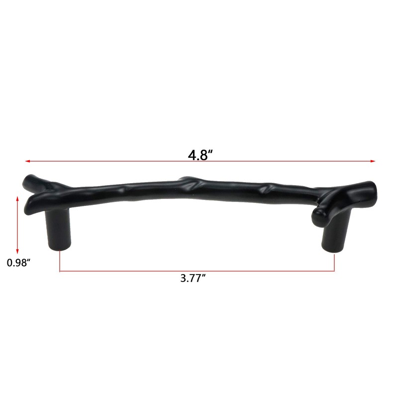Bitray 10PCS Cabinet Handles 3.8 inch Hole Centers Twig Branch