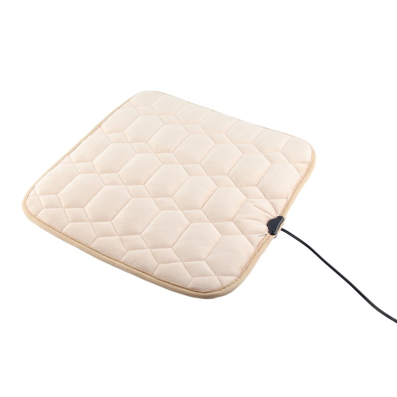 Square Car Seat Heating Pad With Plush Cover 12V Car