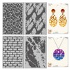 CHGCRAFT 4Sheets Wall Texture Pattern Polymer Clay Texture Sheet Brick
