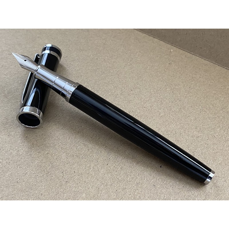 Rhapsody Luxury 3035 Executive Steel Fountain Pen BLACK Ink Pens