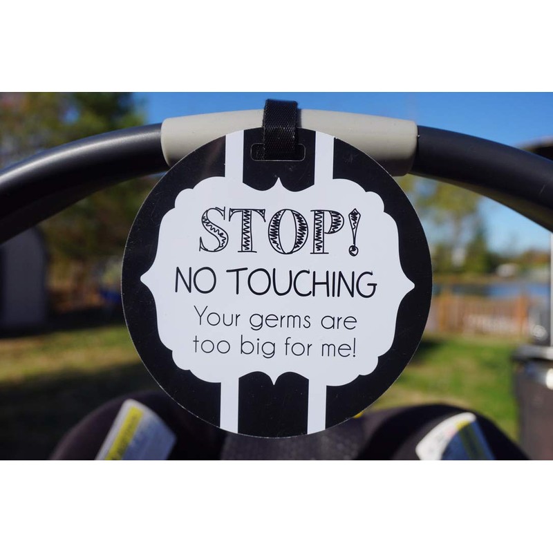 (Three Little Tots) No Touching B/W Tag - Stop! No