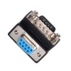 cablecc DB9P Male to Female D-Sub RS232 9Pin 90 Degree