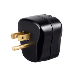 Monoprice 115877 1 Outlet Portable Mini Power Surge Protector Wall Tap - Black | UL Rated 540 Joules With Grounded And Protected Light Indicator
