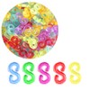 Trsnzul Loom Bands Clasps, Pack of 600, Loom S-Clips, Transparent,