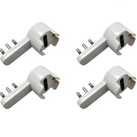 gloca Set of 4 Adattatori A Sbalzo Salvaspazio 10/16A Con Spina 16A Colour Bianco 250V