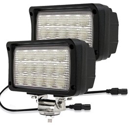 JASLITE 2PACK 6.3IN 45W Led Work Lights 12v/24v 4500LM 6500K Rectangular Foglights,Waterproof Offroad Flood Led Light Bar for Tractor,Truck,Combine,Heavy Equipment,with DT Connector