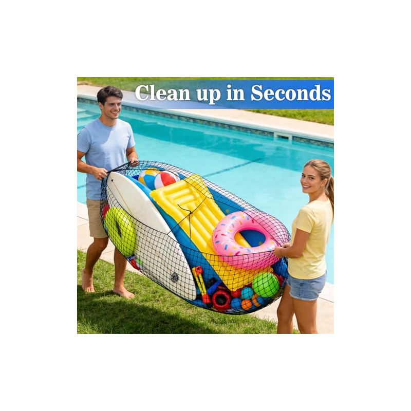 2 PCS Extra Large Pool Float Storage Bags,79×47 in Hanging