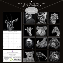 Gifted Stationery Co, Wild Portraits 2025 Wall Calendar