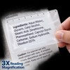 3X Credit Card Magnifier with Ruler, Ultra-Thin PVC Wallet Pocket
