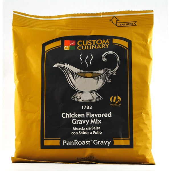 Custom Culinary PanrRoast Flavored Gravy Mix, Chicken, 12 Ounce