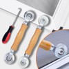 Golgner Pack of 3 Double Wheel Sealing Roller with Wooden