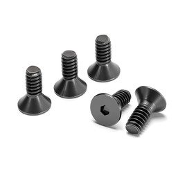 (30pcs)#6-32x3/8 Flat Head Socket Cap Screws, Hex Socket Countersunk Flat Head Screw Bolts Machine Screws Fasteners, 10.9 Grade Carbon Steel,Fully Threaded, Black Oxide, by Skvltvfyt
