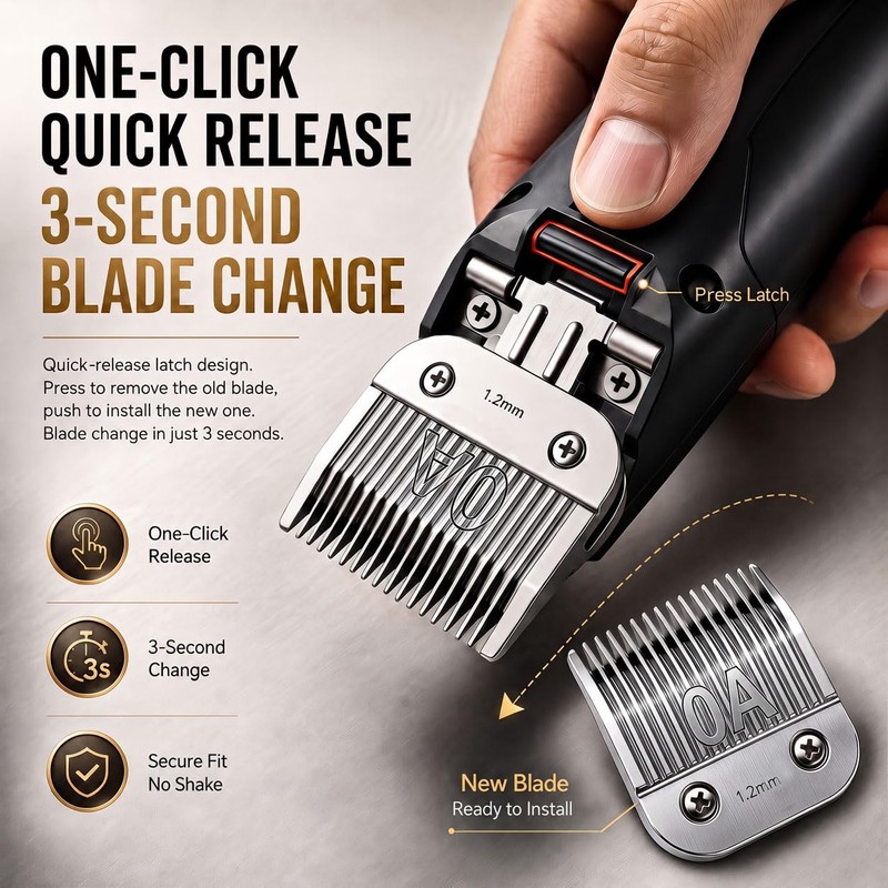 Detachable Clipper Replacement Blades Compatible with Oster Classic 76