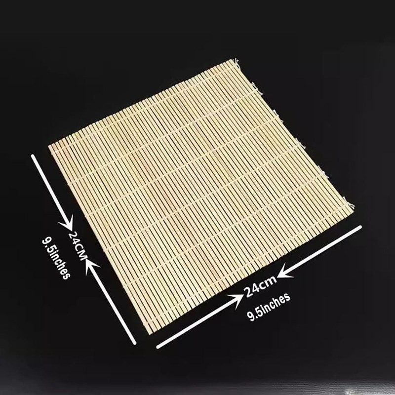 nanaxagly 1 Pack Bamboo Sushi Rolling Mat, 9.5" x 9.5",