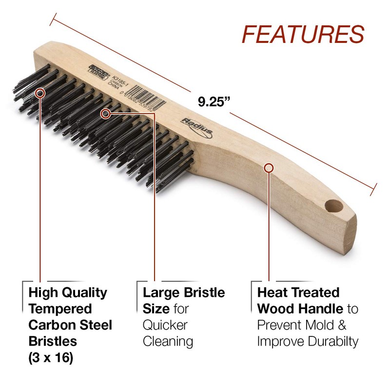 Lincoln Electric K3185-1 Carbon Steel Wire Brush, 4 x 16