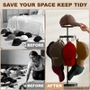 BeeOwner Rotating Hat Organizer for Baseball Caps, 3-Tier Merchandise Display